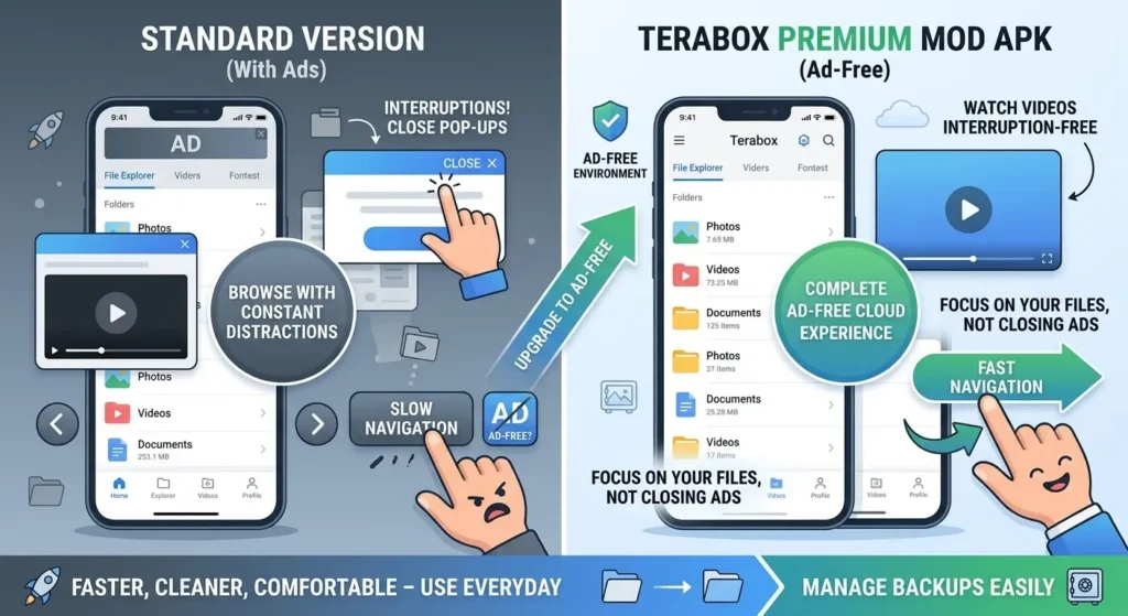 Completely Ad-Free Cloud Storage Experience